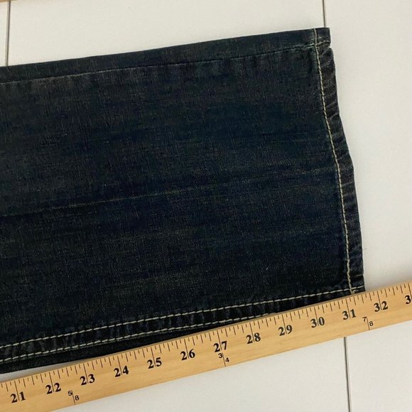 TK Axel Treadwell Relaxed Straight Mens Jeans Size 38x32 Dark Wash Denim Casual - Picture 10 of 10